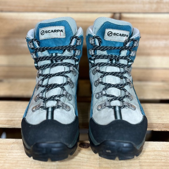 SCARPA Kailash Goretex Hiking Boot, Womens 6.5, Grey & Blue Suede - Picture 7 of 14